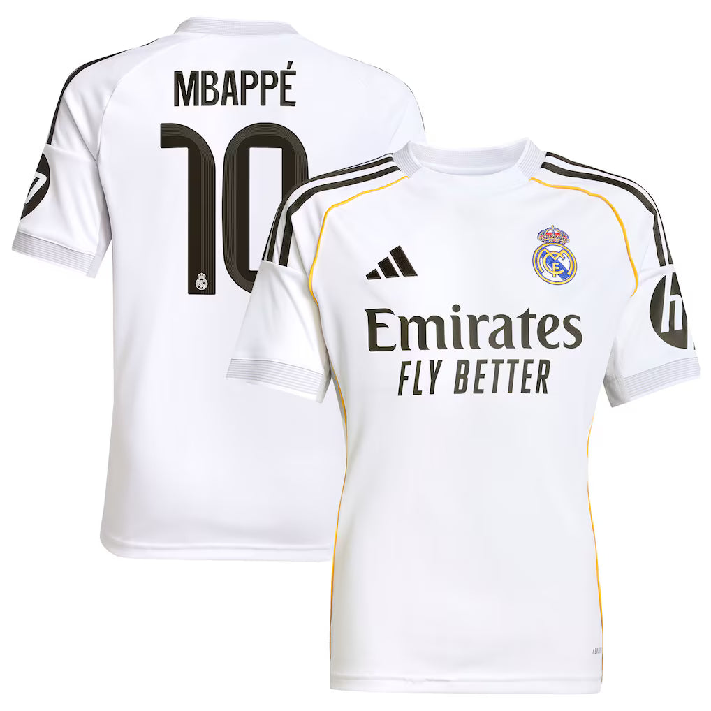 Kylian Mbappé Real Madrid 2025/26 Home Player Jersey - White