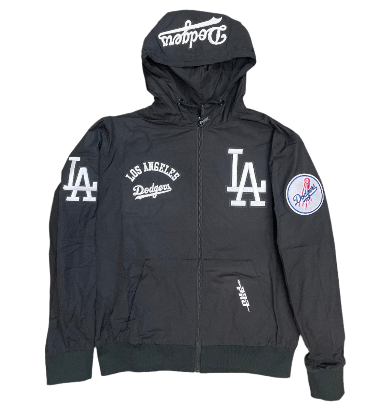 Pro Standard Los Angeles Dodgers Hybrid Woven Fz Jacket-Black