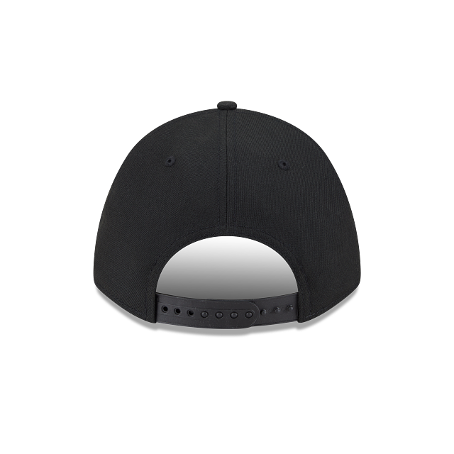 New Era Atlanta Braves Logo Essentials M-Crown A Frame 9FORTY Adjustable Hat-BLACK/WHITE