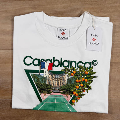 Casablanca Tennis Club Icon T-Shirt in White