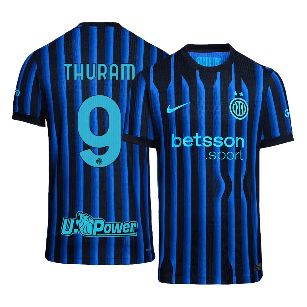 THURAM #9 Mens Inter Milan Home Jersey 2025/26 - Player Version (Slim Fit)