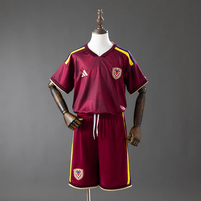 Kids Venezuela Home Jersey 2026 World Cup Football Kit Soccer Jersey