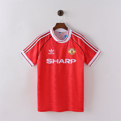 Retro Manchester United Jersey 1991-92 Home Football Kit Soccer Jersey