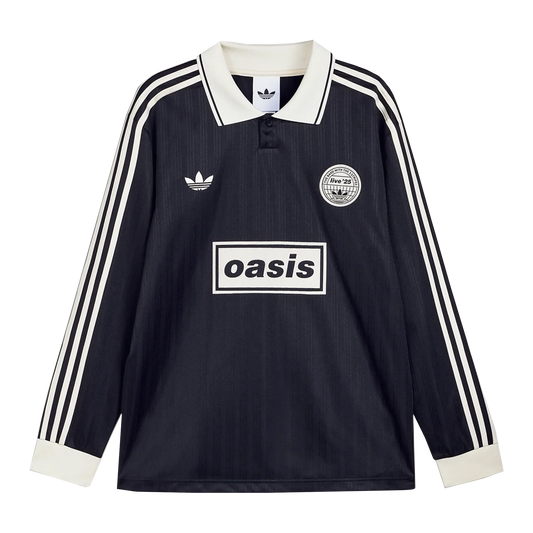 Oasis - Live '25 adidas Long Sleeve Football Shirt Black/Cream White
