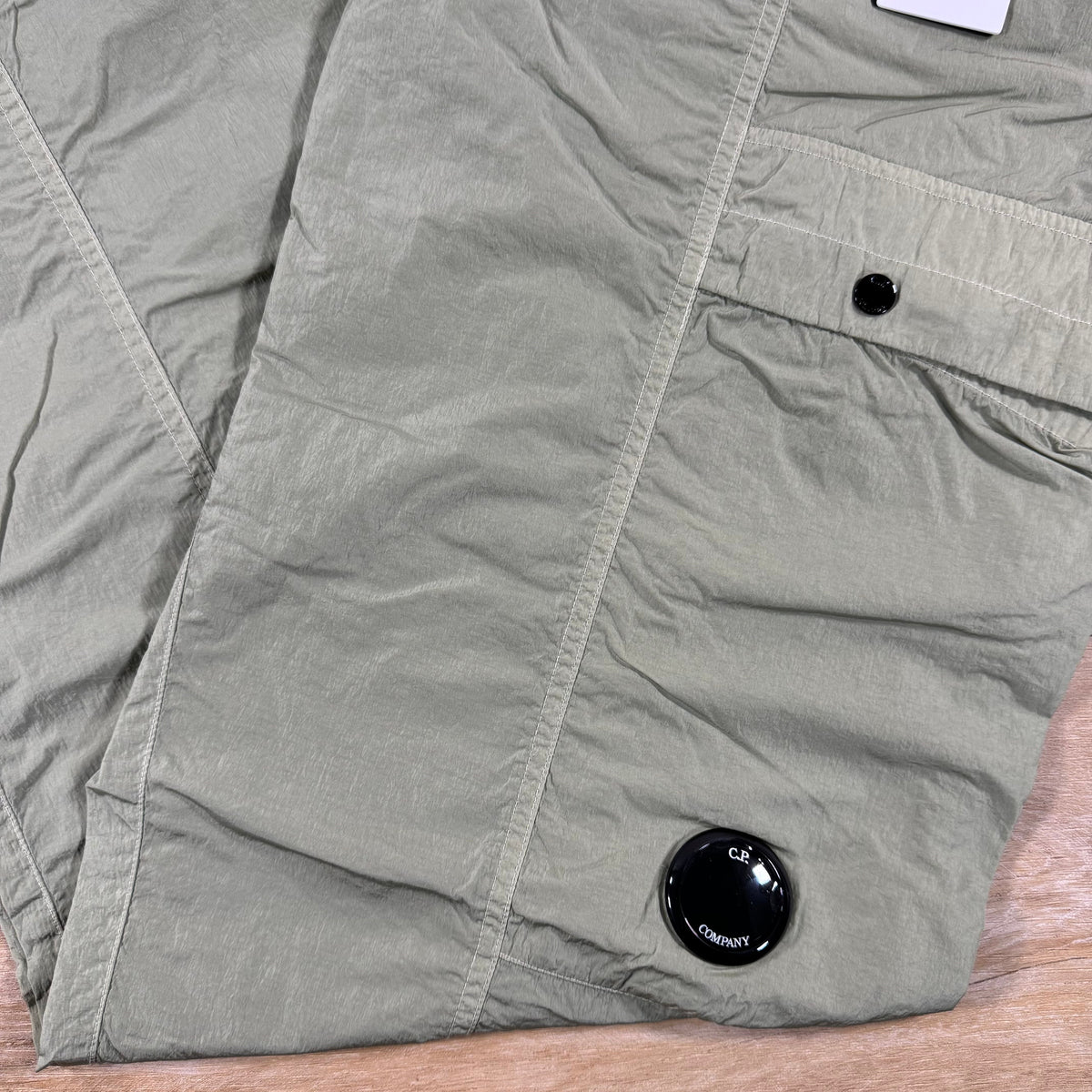 C.P. Company Chrome-R Cargo Lens Pants in Moss Gray - Green