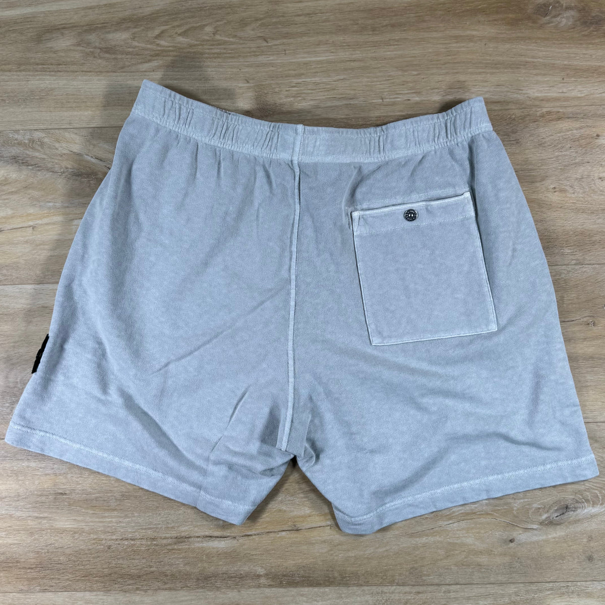 Stone Island Malfile Fleece 'Old Effect' Shorts in Pearl Grey