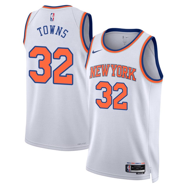 Karl-Anthony Towns New York Knicks - Association Edition - Swingman Jersey - White