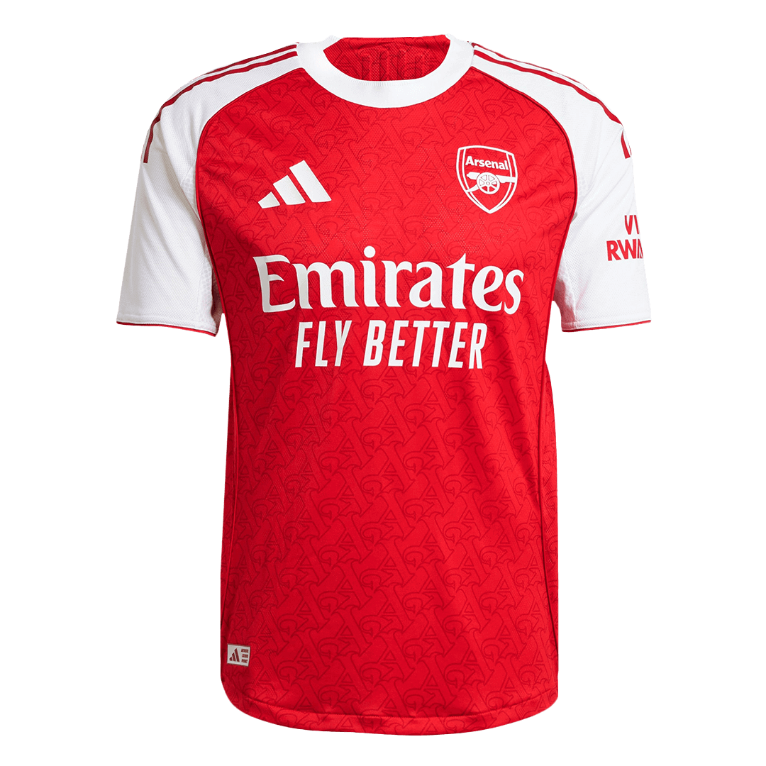 SALIBA #2 Mens Arsenal Home Jersey 2025/26 - Player Version (Slim Fit)