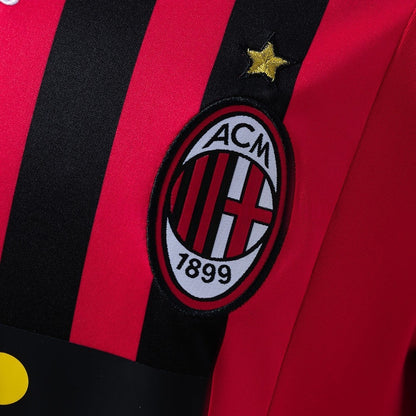 AC Milan Jersey 2007/08 Home Retro Football Kit Long Sleeves