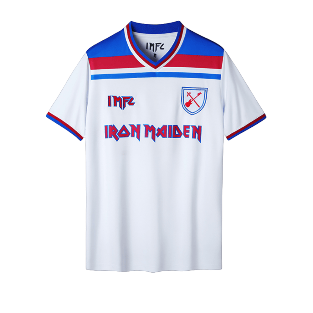 West Ham United Retro Iron Maiden White Jersey 1999