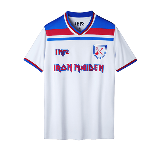 West Ham United Retro Iron Maiden White Jersey 1999