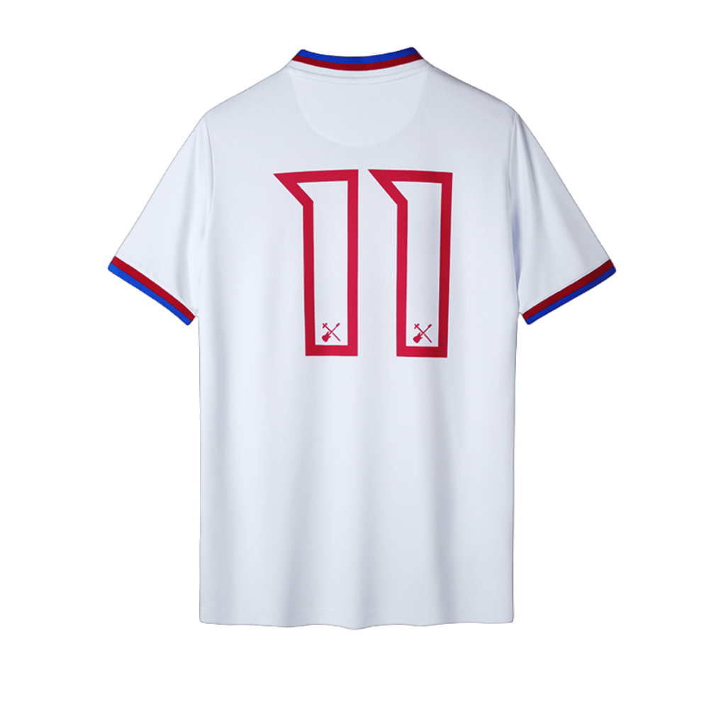 West Ham United Retro Iron Maiden White Jersey 1999