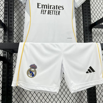Kids Real Madrid Home Jersey 25/26 Football Kit Soccer Jersey