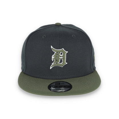 New Era Detroit Tigers 2-Tone Color Pack 9FIFTY Snapback Hat- Grey/Olive